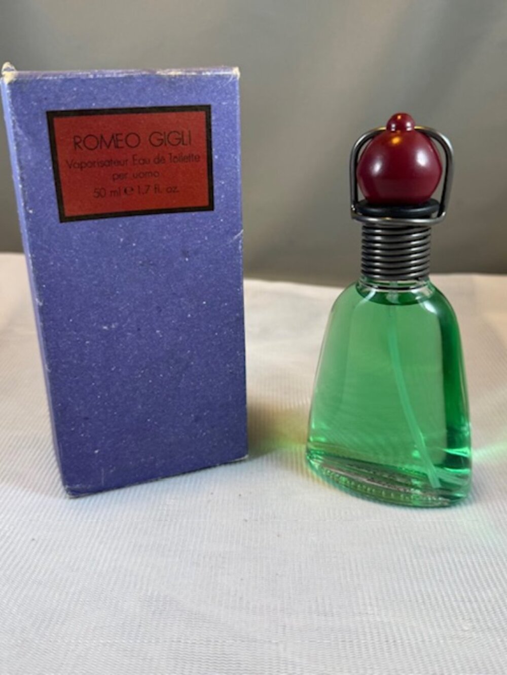 Romeo Gigli Per Uomo EDT Spray for Men 1.7oz New Damaged Opened Box RARE 1991
